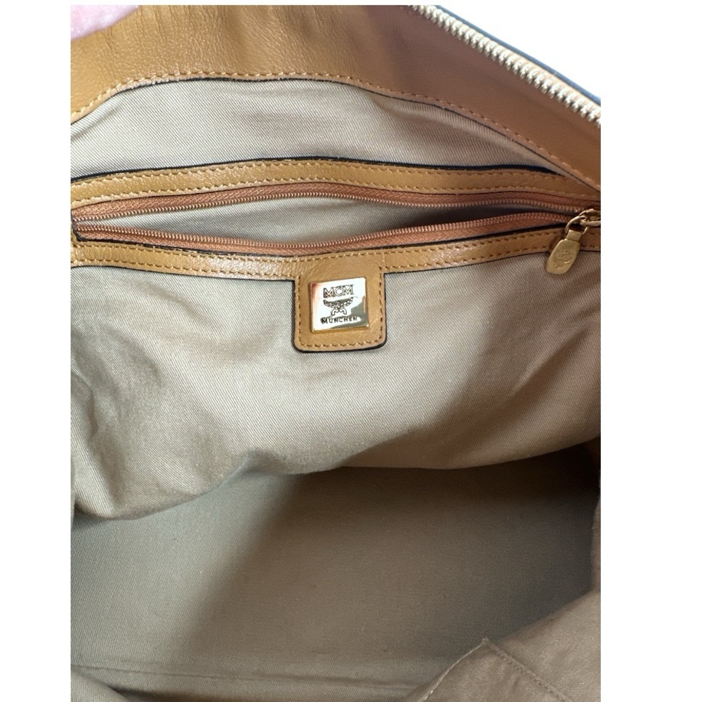 MCM Visetos Cognac Shoulder Bag - Picture 12 of 12